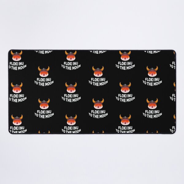 Floki Inu to the moon Desk Mat
