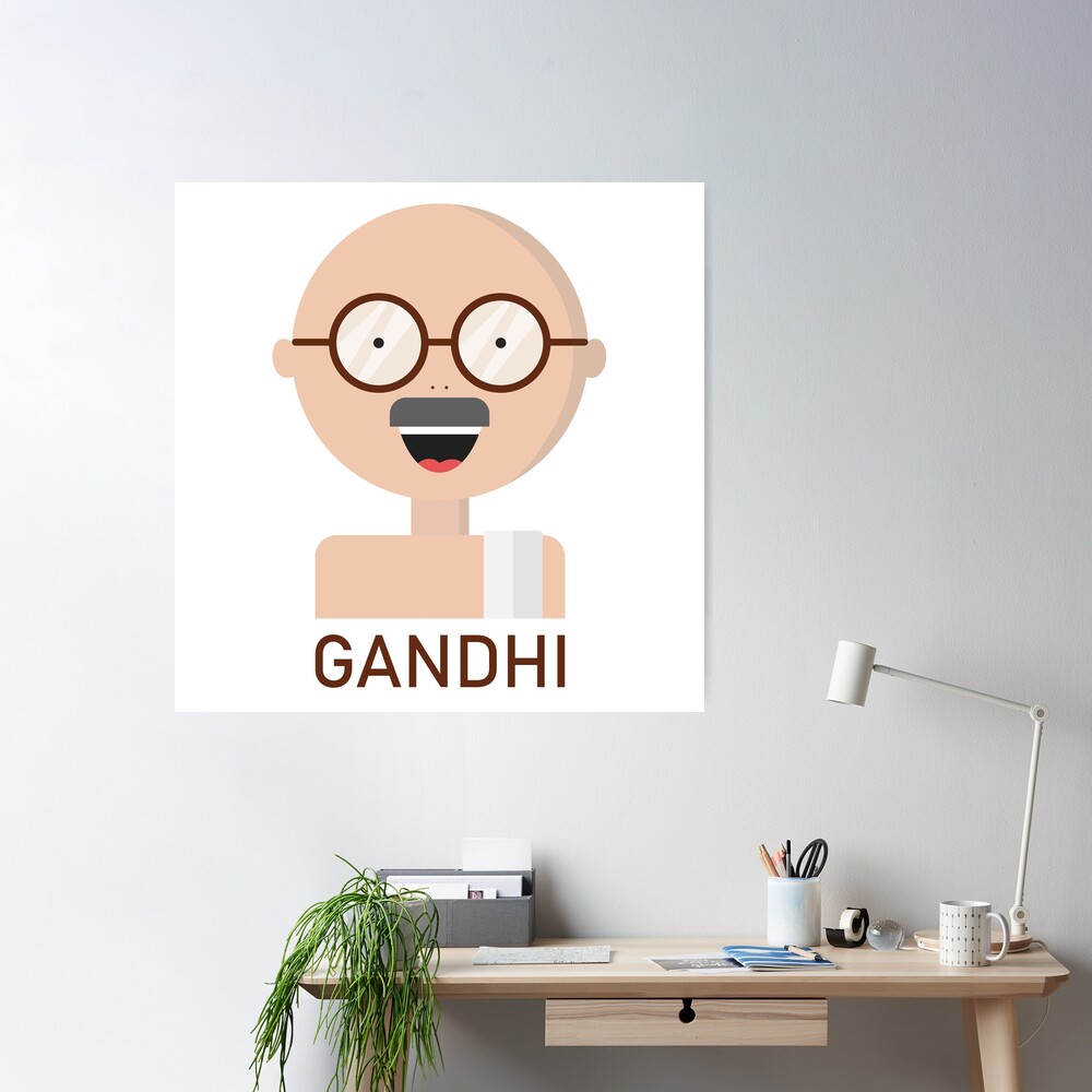 Mahatma Gandhi wearing sunglasses and gold chain