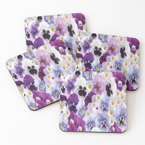 Item preview, Purple, white and violet flowers background designed and sold by darshants.