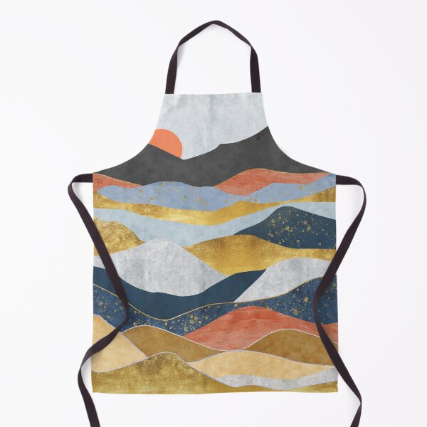 Item preview, Abstract landscape with Japanese wave. art background with Texture gold, marble mountains designed and sold by darkmoonlight-.