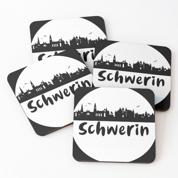 Artikelvorschau, schwerin,scherenschnitt,skyline,weiss, kreis entworfen und verkauft von theherbst131313.