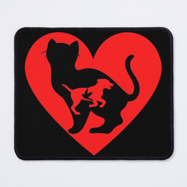 Item preview, heart cat & dog & bird - animal lover designed and sold by nakavt.