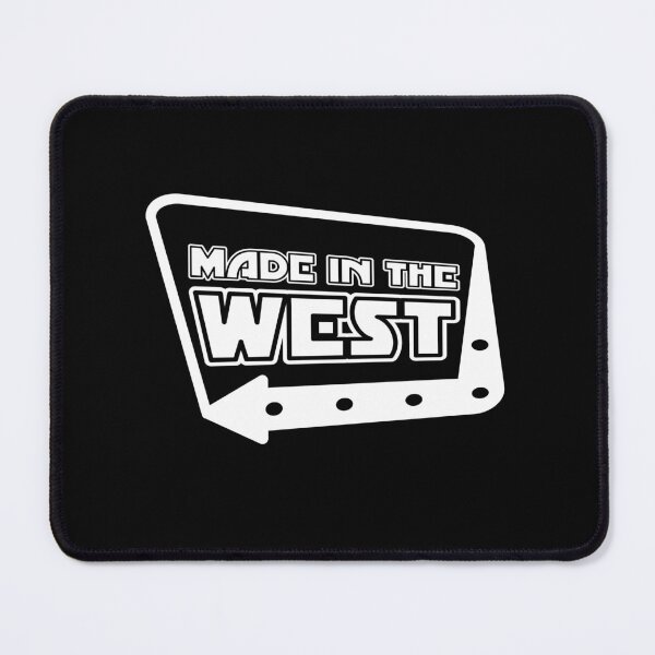 Made in the West Logo (White on Black) Mouse Pad