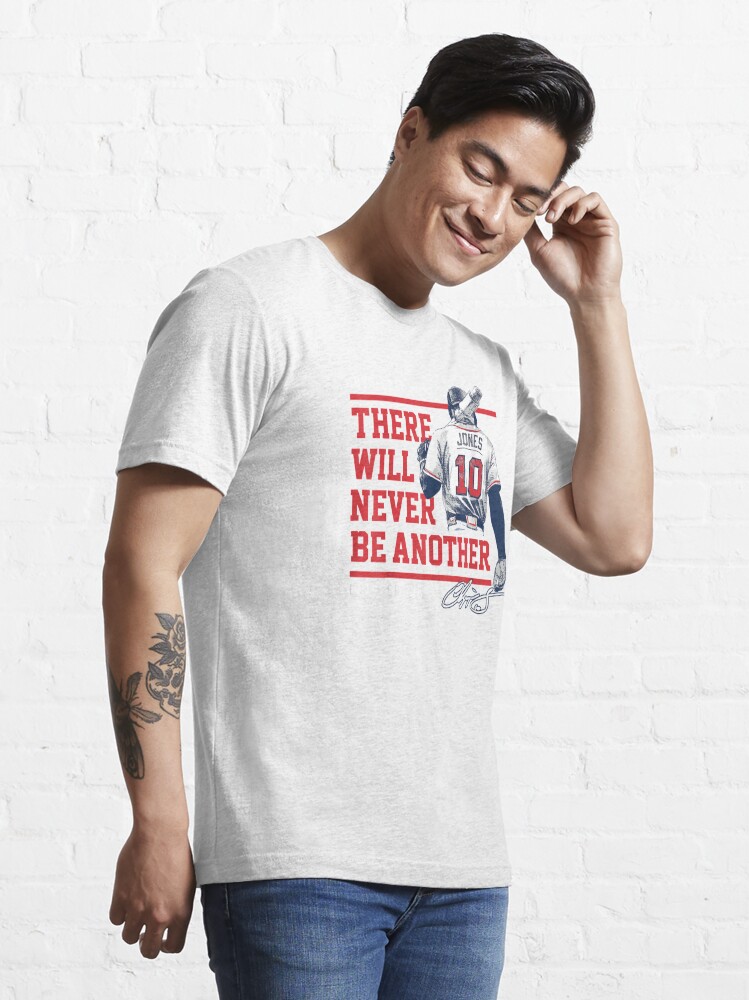 FanPrint Chipper Jones T-Shirt - There Will Never Be Another - Long-Sleeve T-Shirt - Georgia - - Officially Licensed Apparel