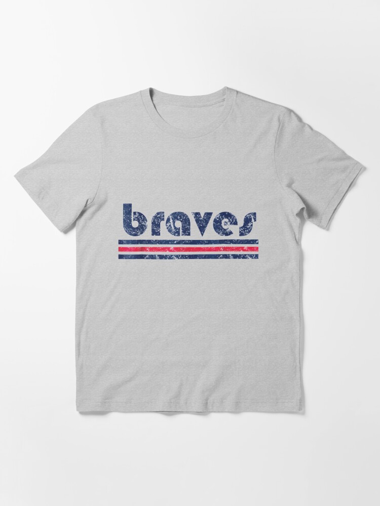 Vintage Braves Retro Three Stripe Weathered Shirt T-Shirt