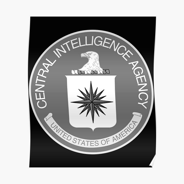 Central Intelligence Agency Logo Poster By Militarypatch Redbubble