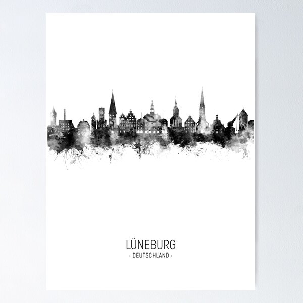 Item preview, Lüneburg Germany Skyline designed and sold by ArtPrints.