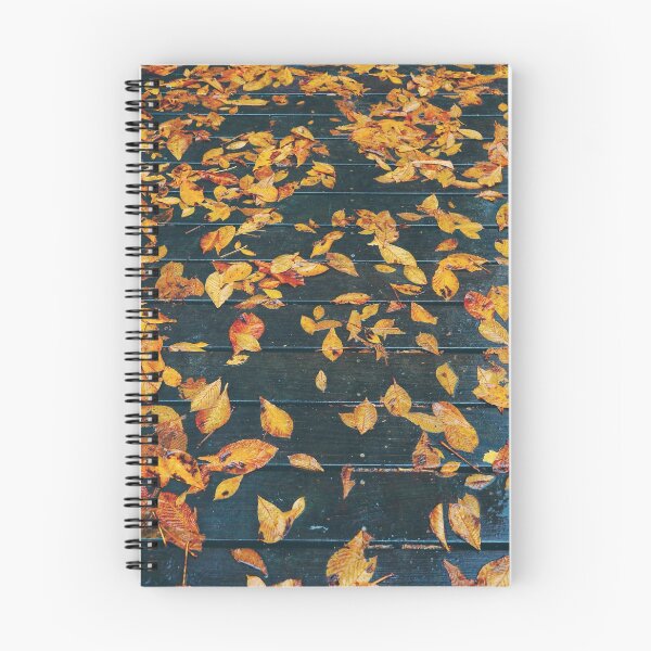 Item preview, Wet wooden floor covered in dry leaves designed and sold by CarolinaReina.