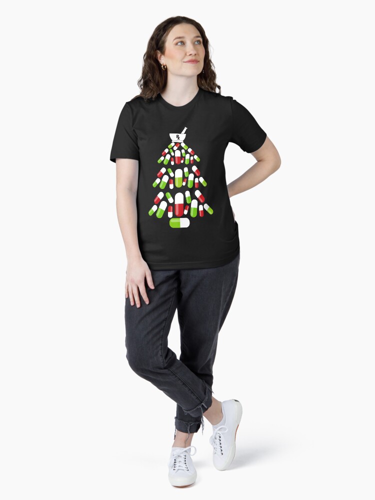 T-shirt Déguisement Drôle Poule Sapin De Noël Pour Femme - Col En V - Pour Fêtes Et Ambiance