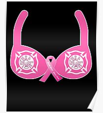 Firefighter Breast Cancer Awareness Poster