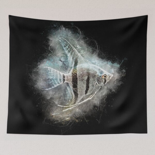 Item preview, Scalar blue - Pterophyllum scalare designed and sold by AquariumLutter.