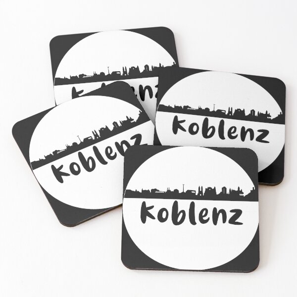 Item preview, Koblenz, silhouette, skyline, white, circle designed and sold by theherbst131313.