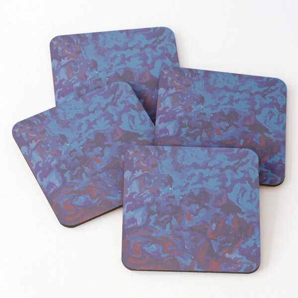 Item preview, Abstract brush strokes. Blue-violet gamma. Spots. designed and sold by Nia-Chi.