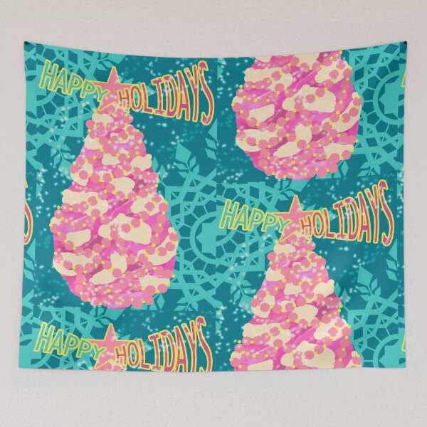 Item preview, Pink Tree Happy Holidays designed and sold by Amalus-files.