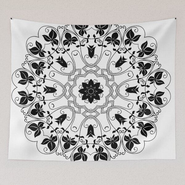 Item preview, White Leaf Mandala designed and sold by Bright Designs.