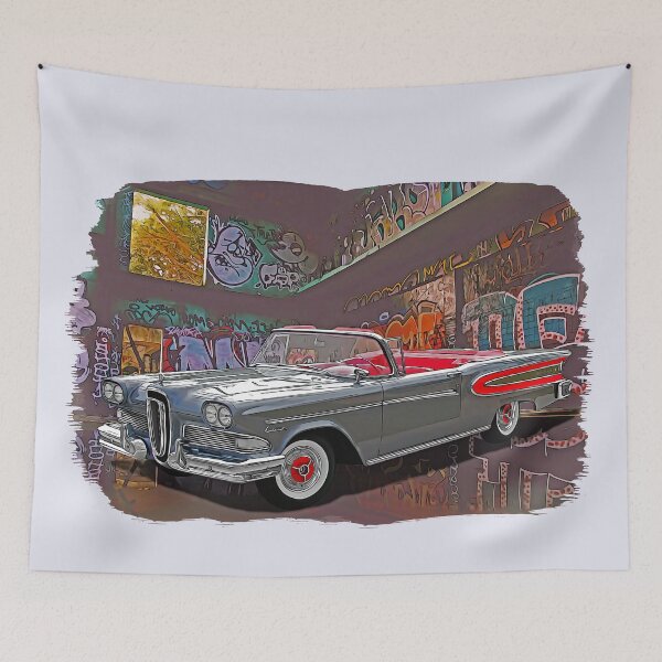 Item preview, vintage oil painted gray car designed and sold by MikaelSh.