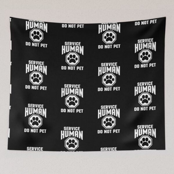Item preview, Service Human design Do Not Pet Funny Dog Lover Quote Print designed and sold by michaelart18.