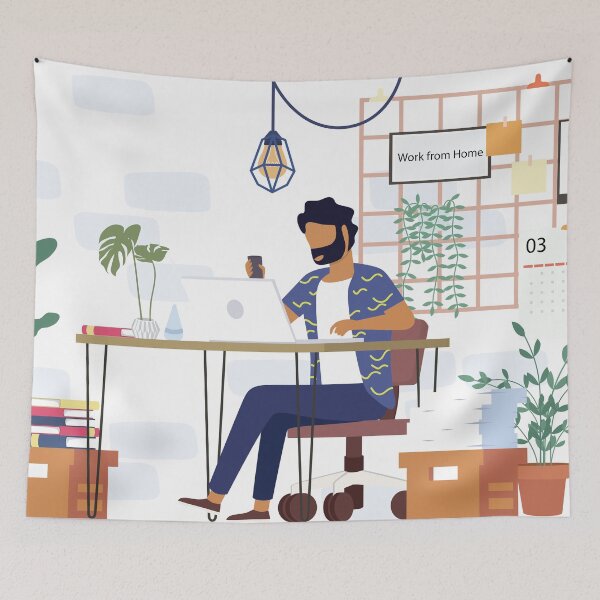 Item preview, Work from Home with Laptop | Online Conference} Covid-19 designed and sold by I'm  Redz.