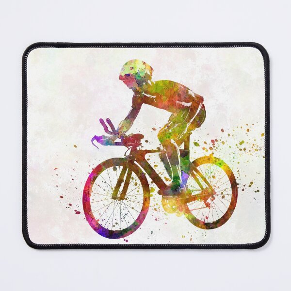 Item preview, young cyclist competes in watercolor  designed and sold by paulrommer.