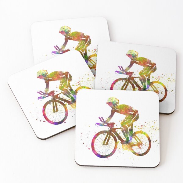 Item preview, young cyclist competes in watercolor  designed and sold by paulrommer.