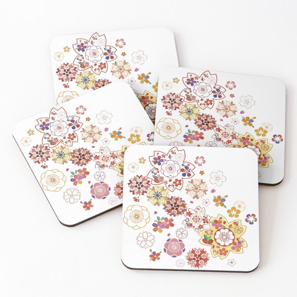 Item preview, Colorful Cherry Blossom and Plum Blossom in Japanese Art Style designed and sold by monodesigns.