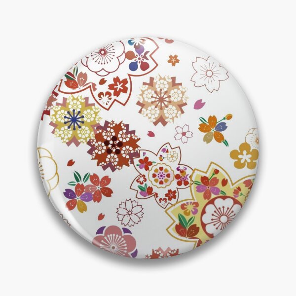 Item preview, Colorful Cherry Blossom and Plum Blossom in Japanese Art Style designed and sold by monodesigns.