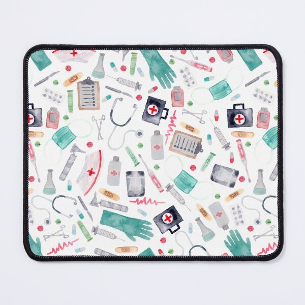 Item preview, Medical Pattern | Doctor | Nurse | Watercolor designed and sold by Harpley Design Studio.