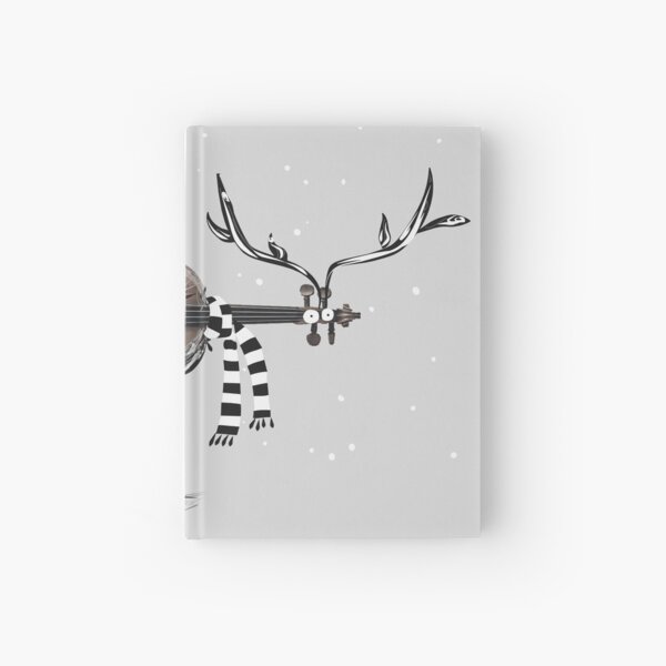 Christmas Violin Reindeer Hardcover Journal