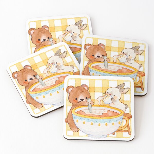Item preview, cute bear and rabbit print designed and sold by salemfoxy.