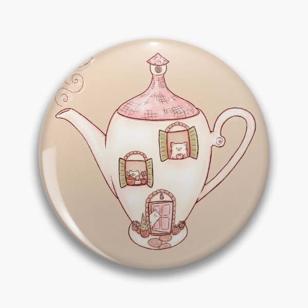 Item preview, Cottagecore teapot house with kittens designed and sold by Denise, Denisn't.