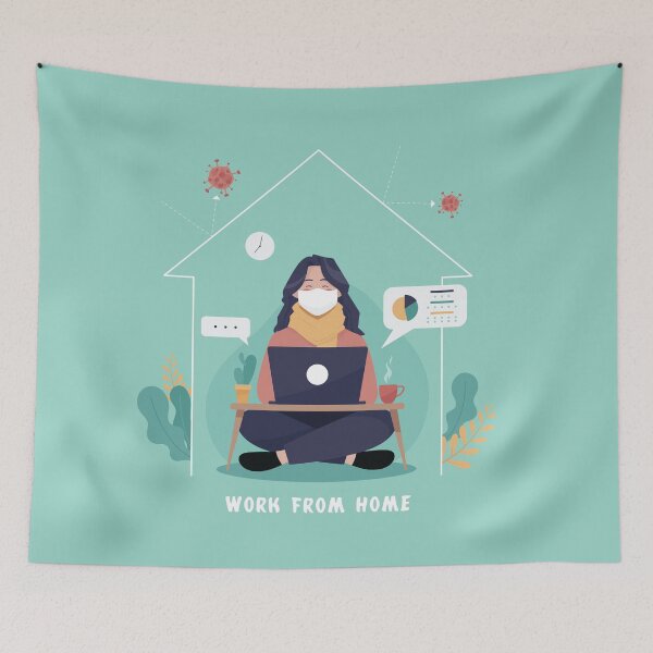 Item preview, Girl with Laptop | Work from Home designed and sold by I'm  Redz.