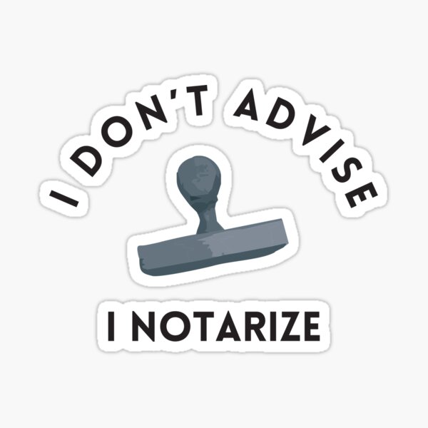 Je ne conseille pas… je notarie Sticker