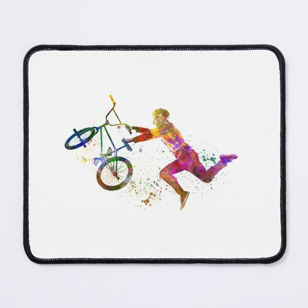 Item preview, young cyclist competes in watercolor bmx designed and sold by paulrommer.