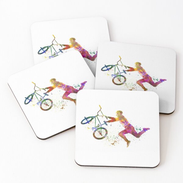 Item preview, young cyclist competes in watercolor bmx designed and sold by paulrommer.