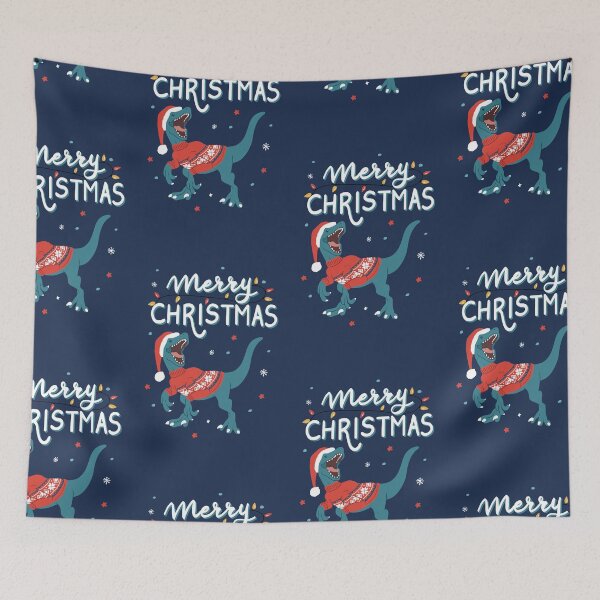 Item preview, Merry Christmas -  Christmas Dinosaur raptor - funny and cute designed and sold by Patrick Gervacio.