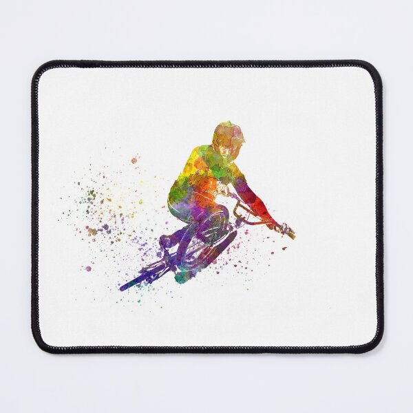 Item preview, young cyclist competes in watercolor bmx designed and sold by paulrommer.