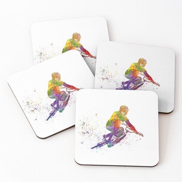Item preview,  young cyclist competes in watercolor bmx designed and sold by paulrommer.