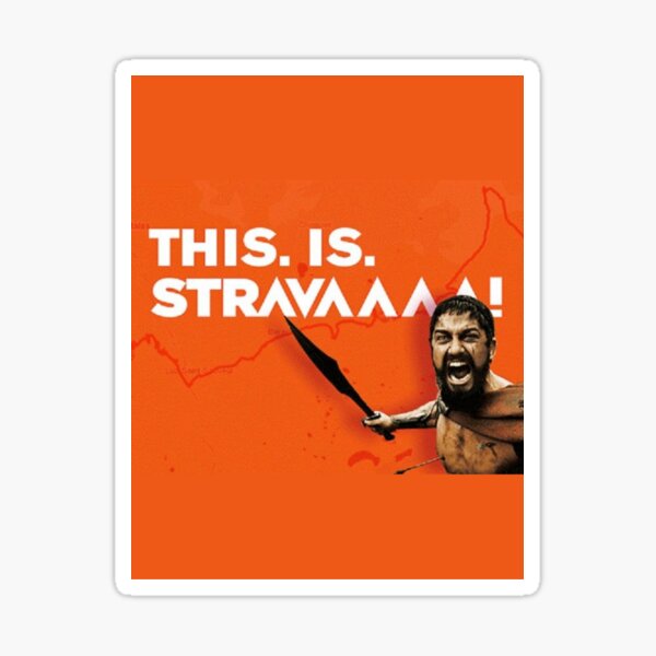 This is Strava  Sticker