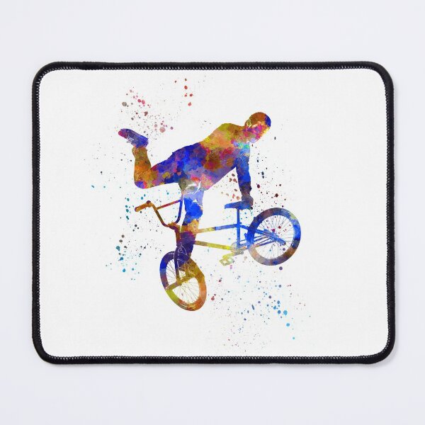 Item preview, young cyclist competes in watercolor bmx designed and sold by paulrommer.