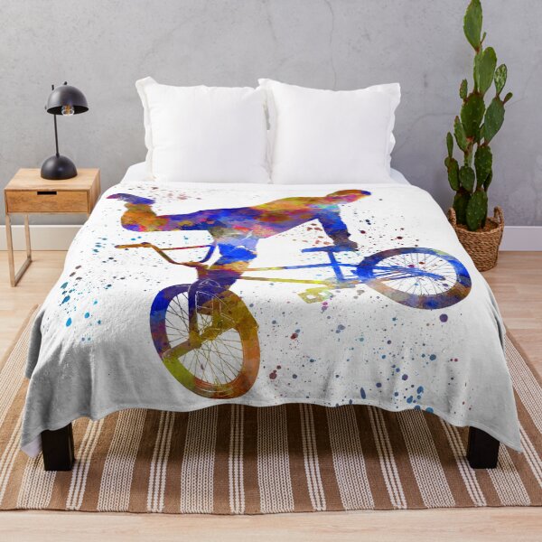 Item preview, young cyclist competes in watercolor bmx designed and sold by paulrommer.