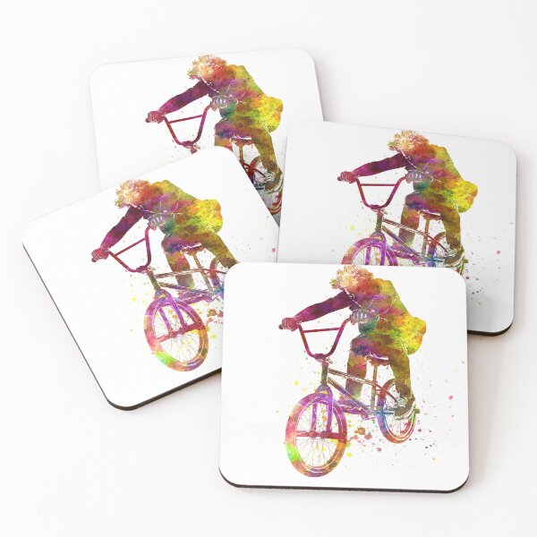 Item preview,  young cyclist competes in watercolor bmx designed and sold by paulrommer.