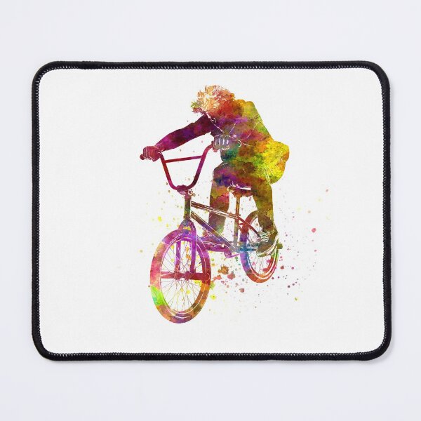 Item preview, young cyclist competes in watercolor bmx designed and sold by paulrommer.