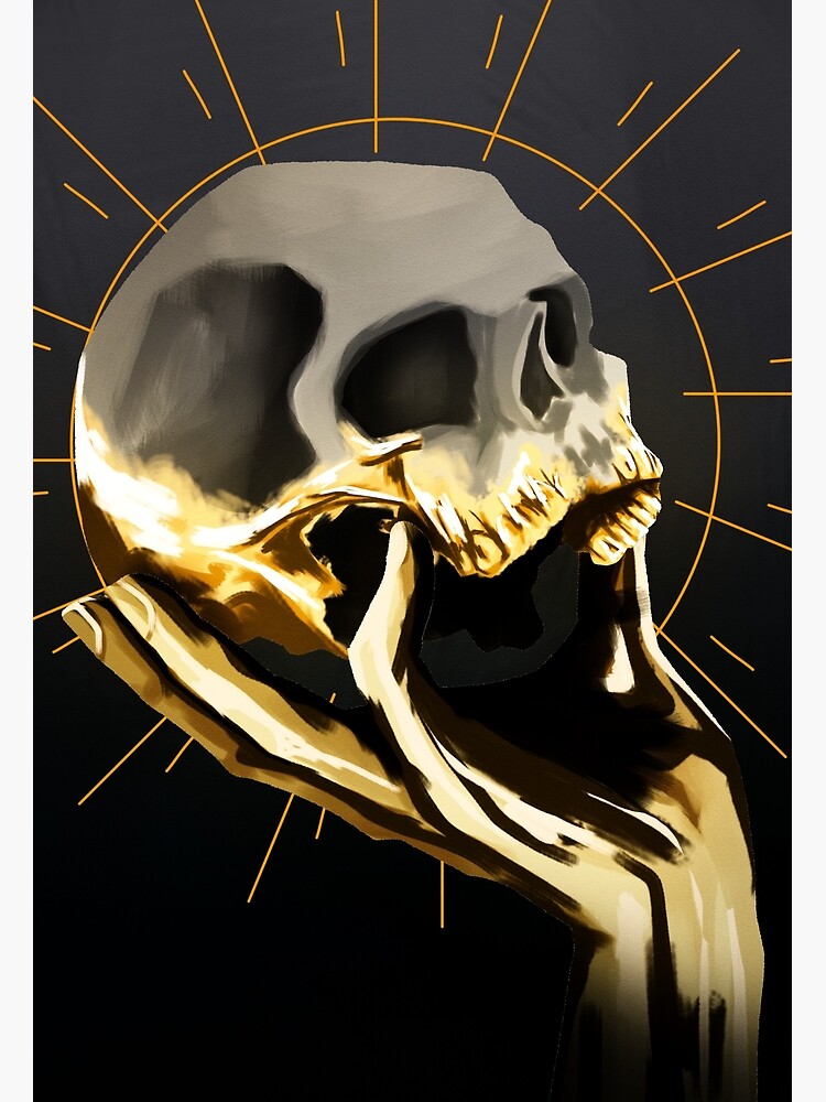 Midas Touch Skull King - Macabre Art - Midas King Gold Skull - Thedopeart