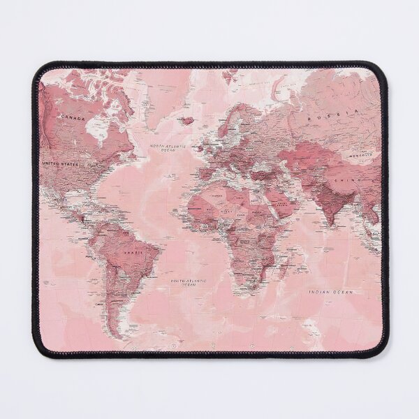 Item preview, Pink World Map  designed and sold by salemfoxy.