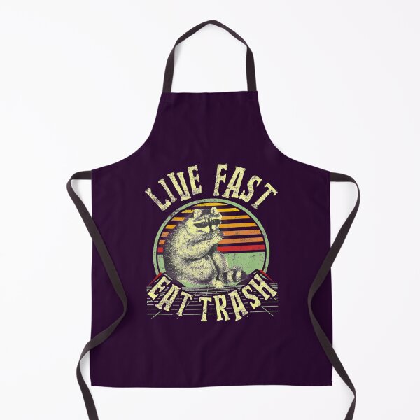 Artikelvorschau, Waschbär-Liebhaber - Live Fast Eat Trash - Lustiger Retro Vintage Distressed entworfen und verkauft von niftee.