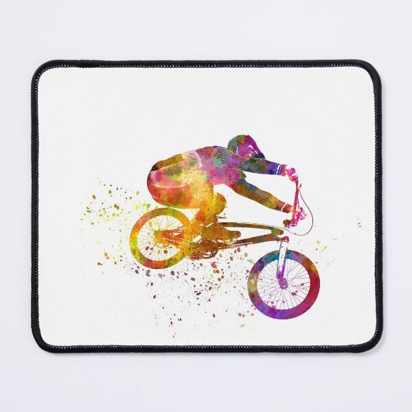 Item preview, young cyclist competes in watercolor bmx designed and sold by paulrommer.