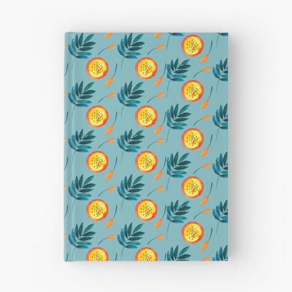 Item preview, watercolor blue colorful pattern with fruits and leaves designed and sold by idolizeyou.