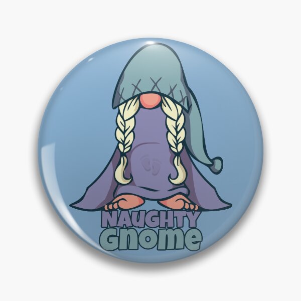 Item preview, Cute Pregnancy Reveal Baby Announcement Subtle Hint Funny Christmas Gnome with Baby Feet Pregnant Bump, The Naughty Gnome designed and sold by Ransyn Art.