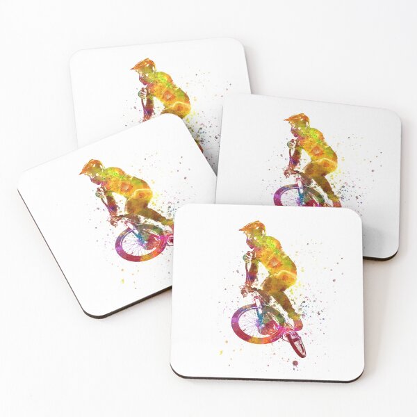 Item preview, young cyclist competes in watercolor bmx designed and sold by paulrommer.