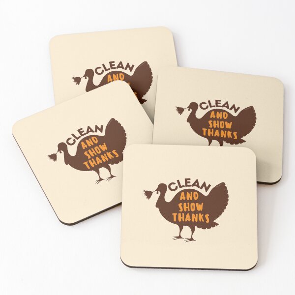 Item preview, Clean and Show Thanks Funny Cleaning Lady Turkey Dusting designed and sold by SavvyCleaner.